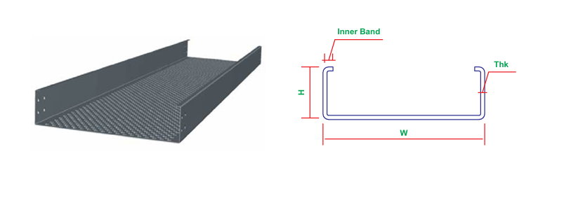 Heavy Duty With Inner Flange Perforated Cable Trays